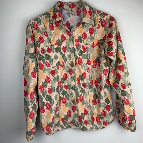 Woolrich Fall Leaves Button Down Small Shirt - Picture 3 of 8